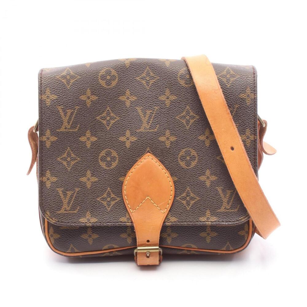 Louis Vuitton LOUIS VUITTON Cartouchiere MM Shoulder Bag Handbag Coated Canva...